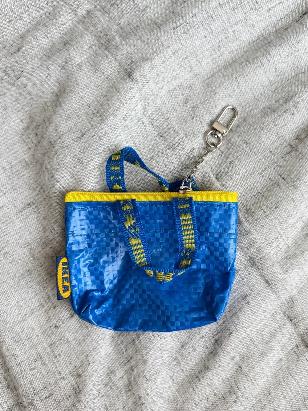 IKEA Blue & Yellow Keychain Mini Coin Purse